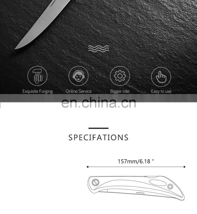 High quality black fish knife cordless fish knife fish filleting knife outdoor sports equipment in China