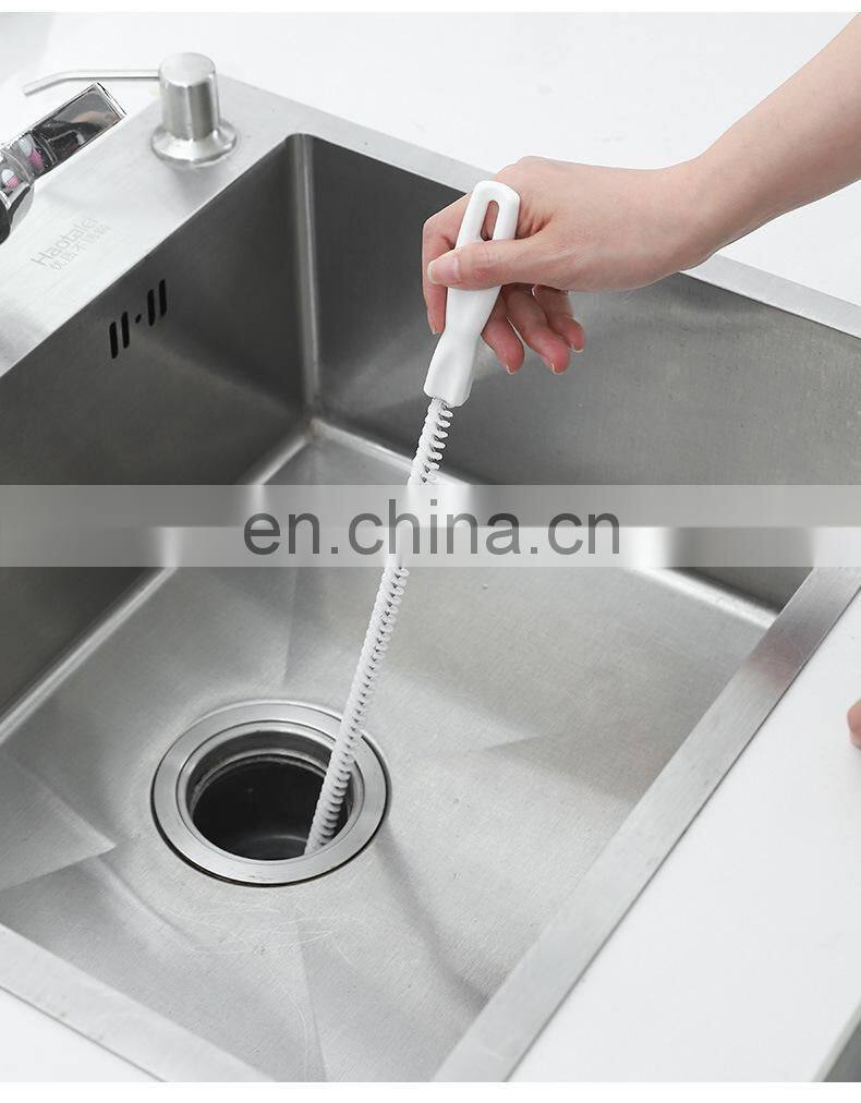 Pipe Dredging Brush Bathroom Hair Sewer Sink Cleaning Brush Drain Cleaner Flexible Cleaner Clog Plug Hole Remover Tool