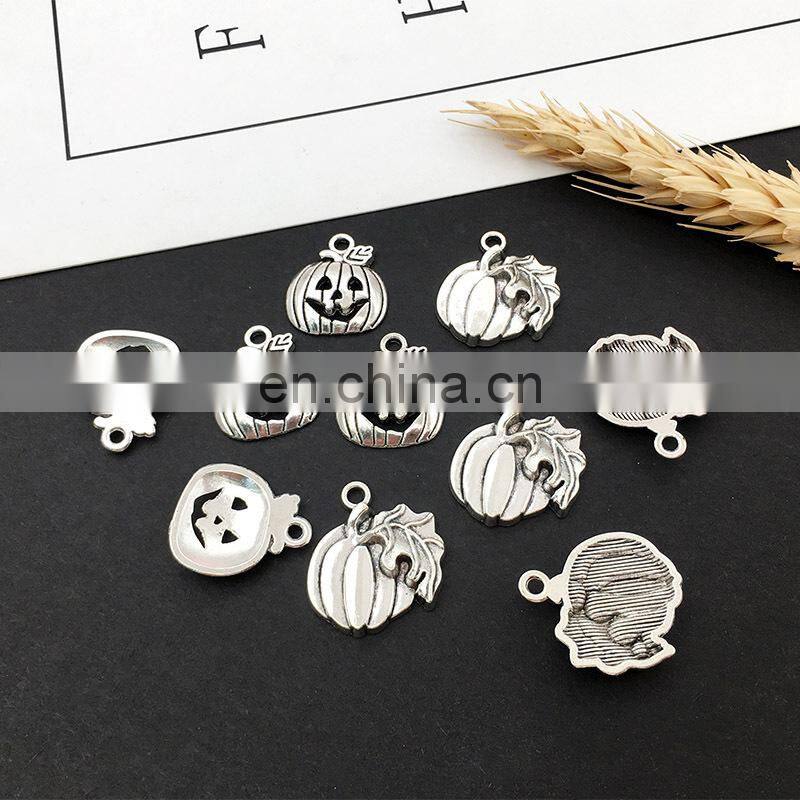 100 pieces Mix sale Tibetan silver accessories Halloween ancient silver bracelet accessories diy pendant
