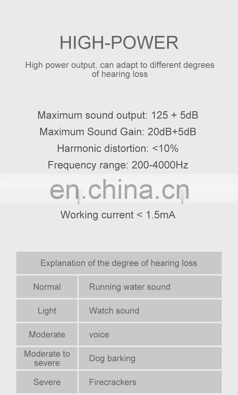 Air tube new bte best ear hearing aid for old man