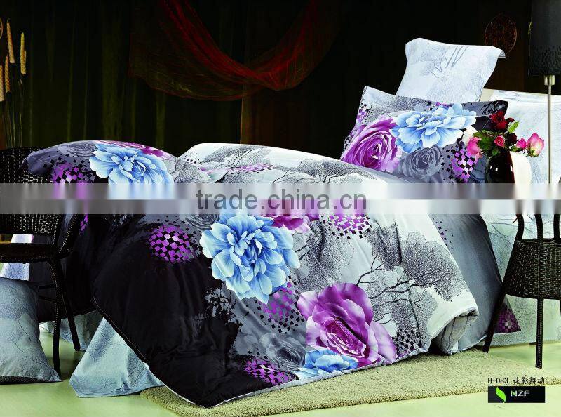 Reactive Printing American Style Bedding Set, 100% Cotton Twill Comforter set made in China