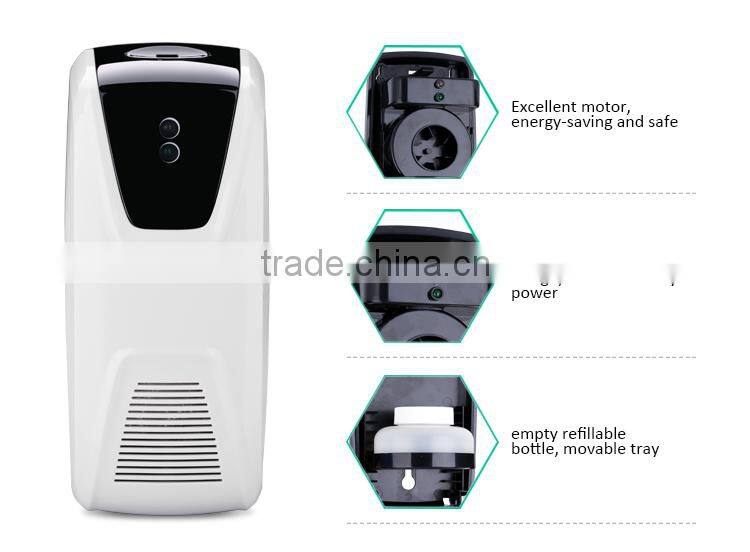 Factory new style essential oil digital air fragrance dispenser wall hang fan driver refillable automatic perfume dispenser