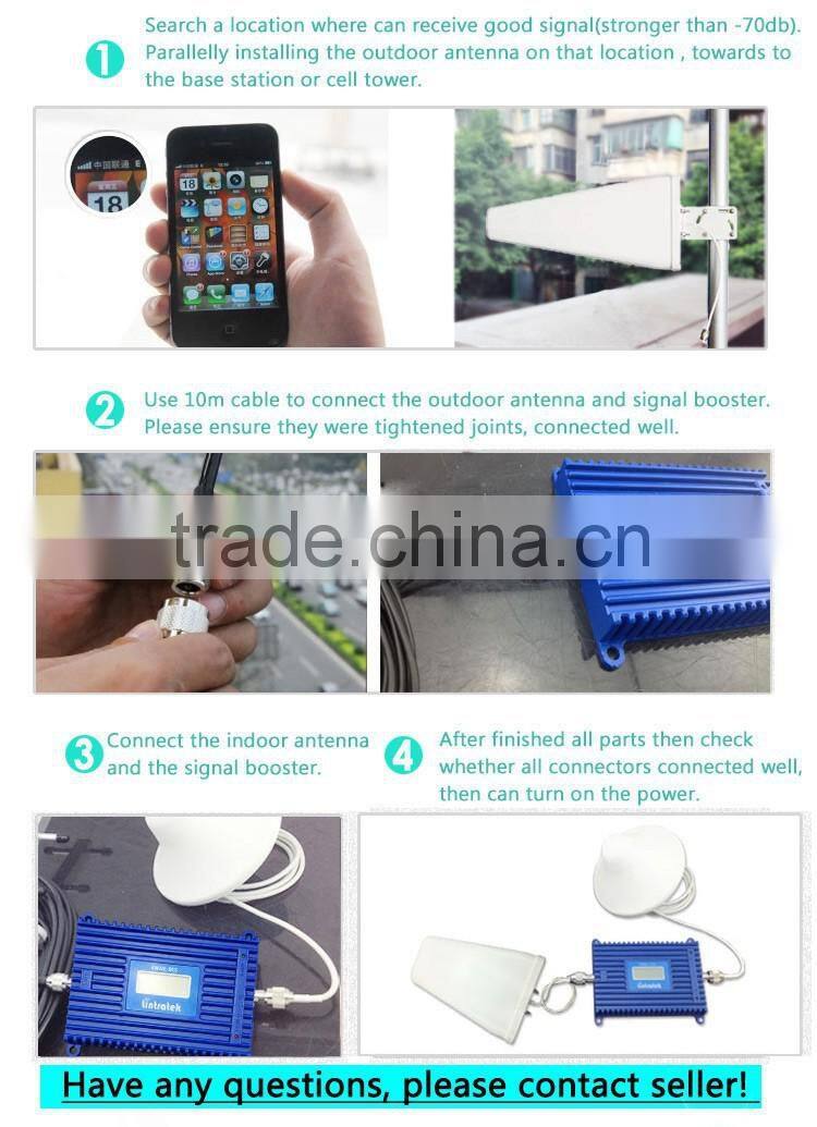 UMTS signal repeater AWS mobile signal booster 1700/2100mhz signal amplifier with Lcd display for home&office