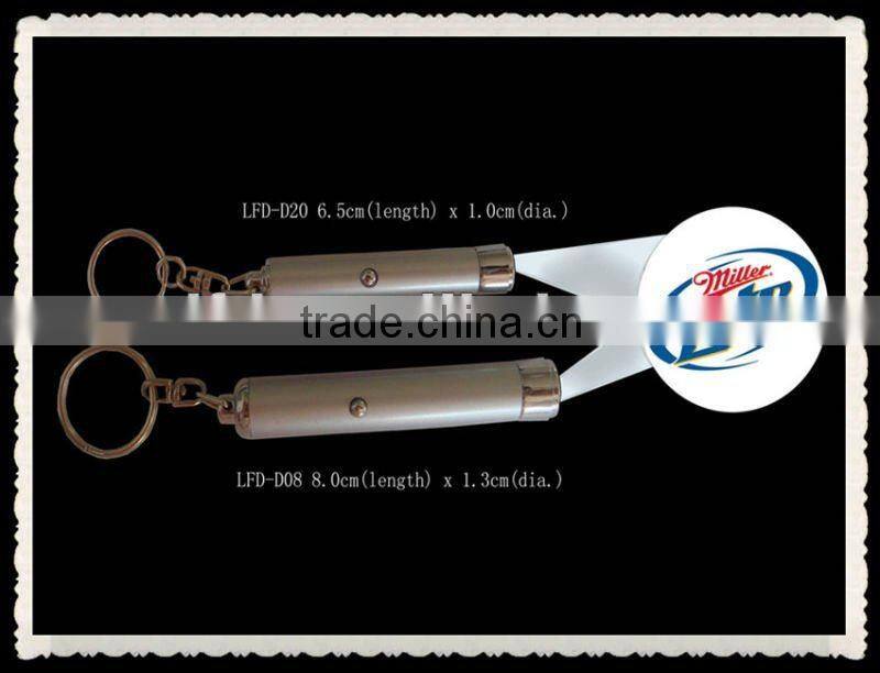 2015 promotional gifts led projector torch keychain,custom logo led metal keychan,led projector keyring