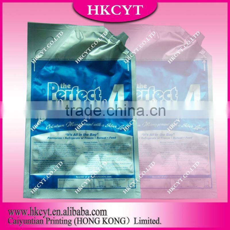 Aluminum foil stand up vacuum bag with spout