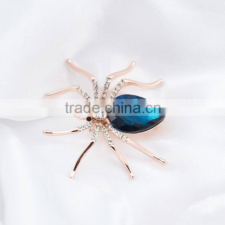 Upscale Jewelry Zircon Diamond Brooch Alloy Spider Personalized Jewelry Wholesale Clothing