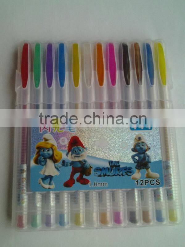 BP style fruit scent 16 colors glitter gel pen