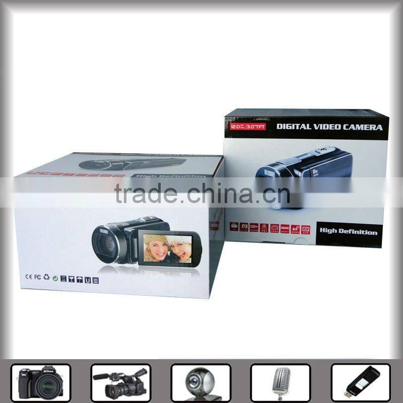 high quality 5MP digital video camera with 3" TFT LCD display, USB2.0, LED light