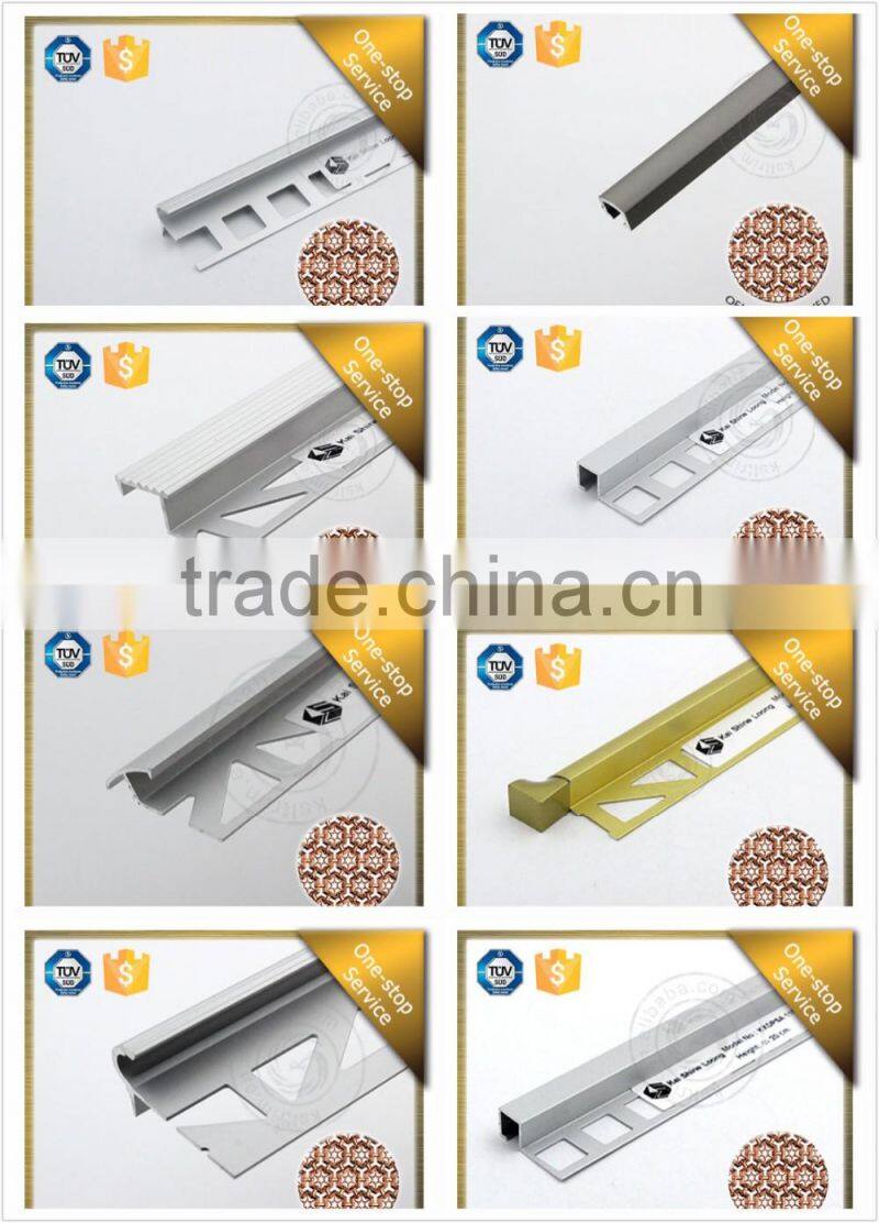 Merchandising aluminum 6063 tile corner trim bullnose tile trim