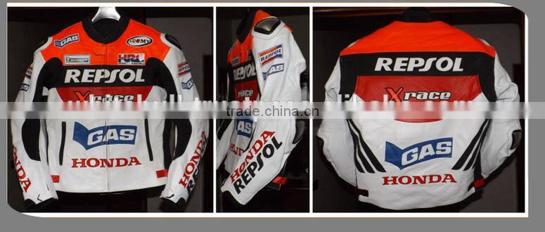 Custom made leather jacket/fashion leather jacket/Men Motorbike racing Leather Jacket/Motorcycle Biker Jacket/WB-MB-HR-408