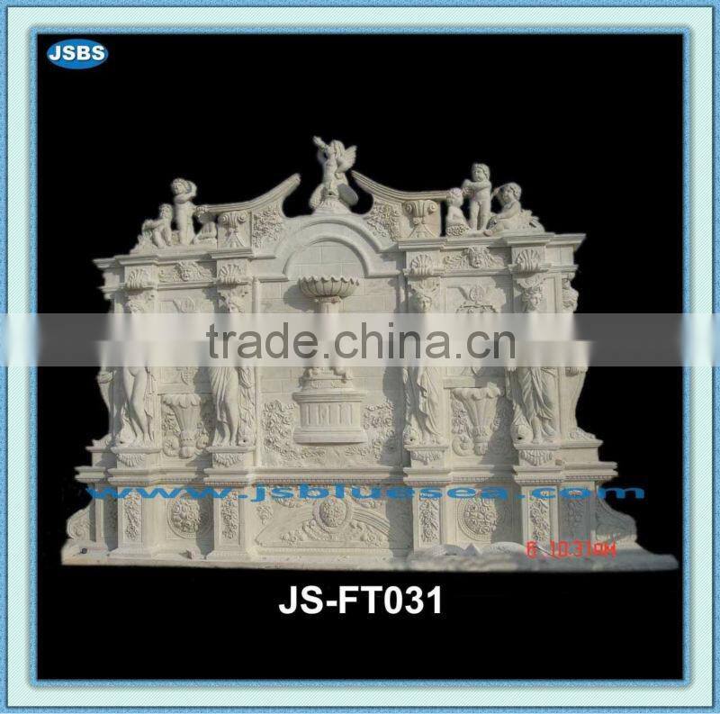large outdoor lady marble wall waterfall fountains