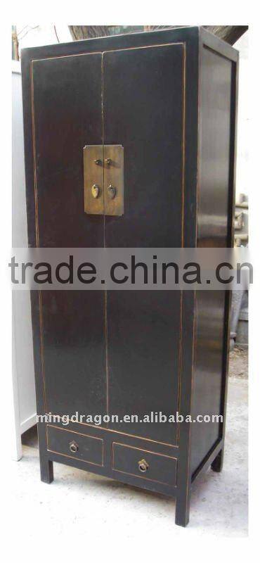 Chinese Antique Cyan Wardrobe / Wedding Cabinet