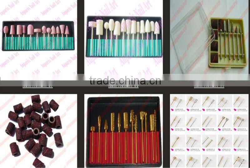 12pcs/set Golden Electric Nail File Drilling Bits -Ti-Plated -for Nail Art / Manicure / Polishing Machine - wholesale