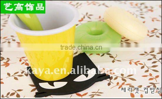 Custom design 3d soft pvc christmas cup coaster