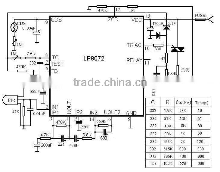 good quality,cheap IC LP8072 for pir sensor control