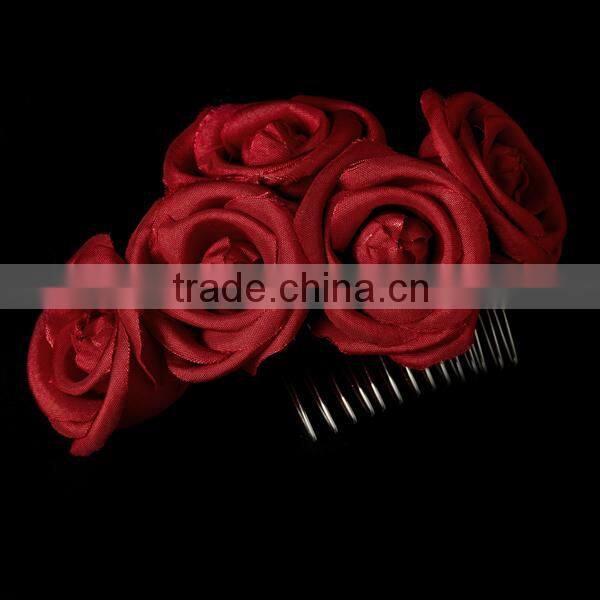 Charming Dark Brown Flower Bridal Hair Comb Wedding Hair Accessories