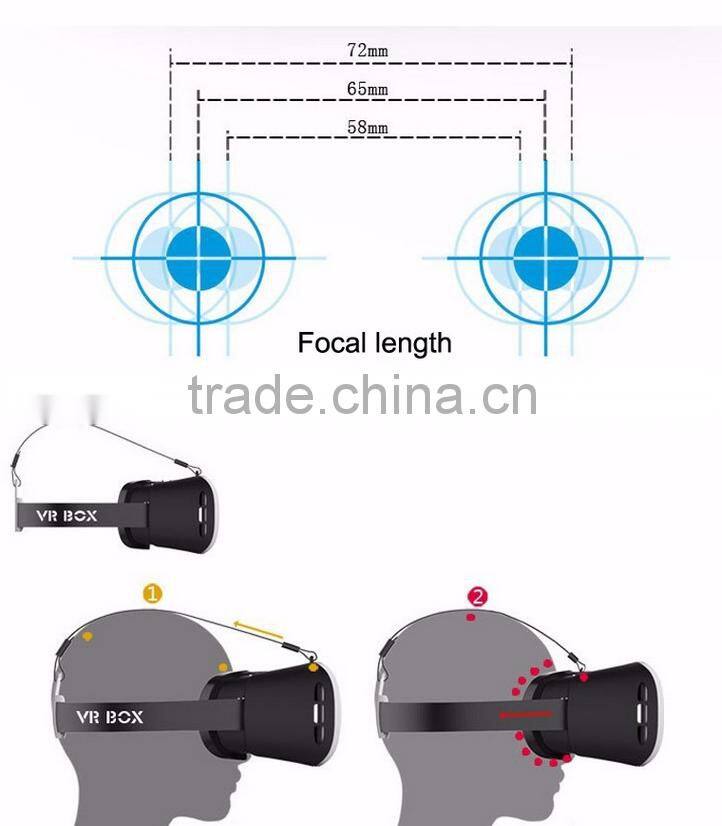 2016 VR BOX 1.0 Pro Google cardboard Version VR Virtual Reality Glasses for 3.5" - 6.0" Smart Phone