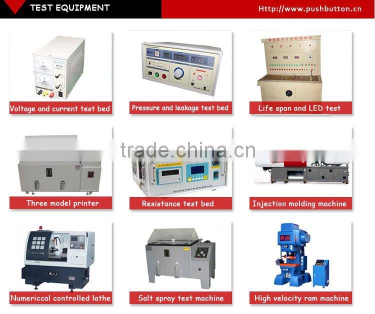 19mm stainless steel Flat Actuator electrical pushbutton switch with 6vdc ring Orange LED