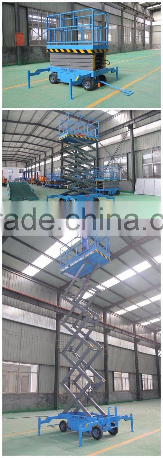 6m hydraulic mobile man scissor lift elevator