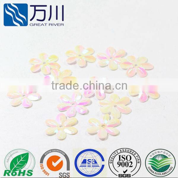 iridescent orange flower sequins paillette for decoration