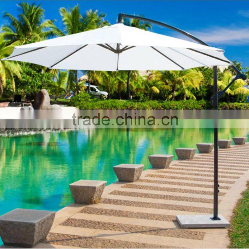 Large Windproof Green Red Beige Round Square Bali Tilt Mechanism Customized Outdoor Patio Garden Beach Umbrella with Marble Base