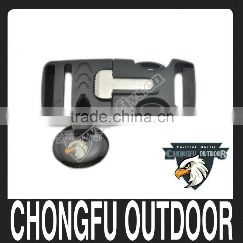 2015 new 3/8'' buckle firestarter whistel buckles with for paracord bracelet