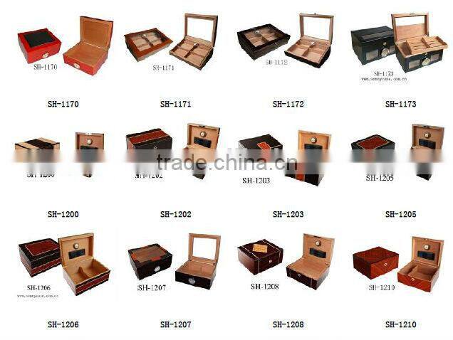 New Design Empty Wooden Cigar Display Boxes