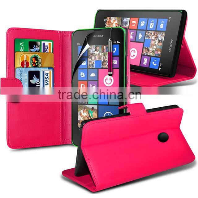 Wallet Stand Leather Case Cover For Nokia Lumia 630