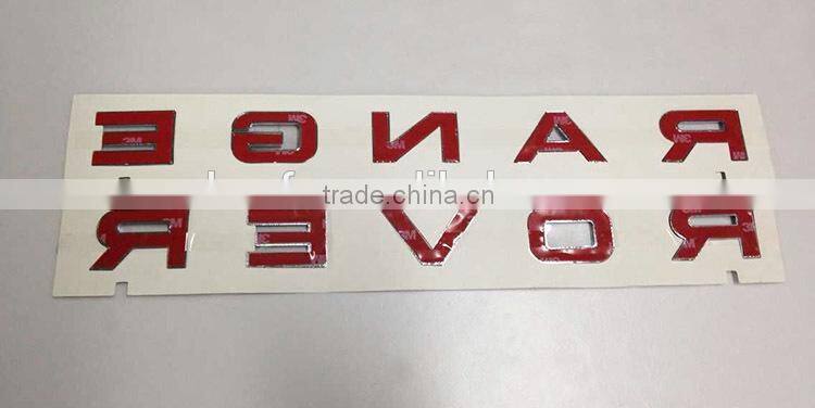 Hot Sale Unique 3D Plastic Raised Black/Chrome Letter Car Grille Emblem Badge