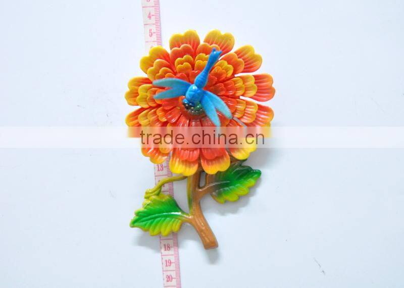 5 inch Plastic Peony Flowers Refrigerator Magnet