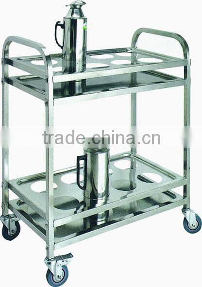 stainless steel 3 shelves service food cart