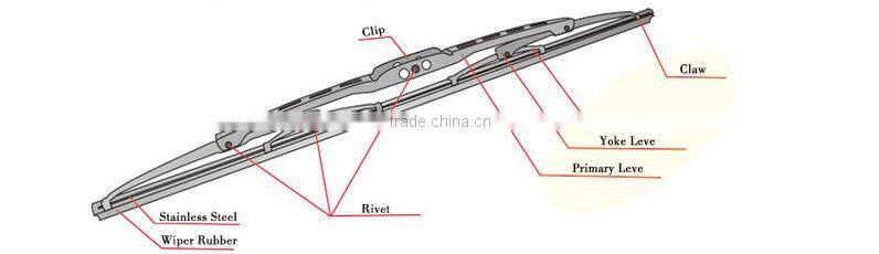 WB2004 Wholesale Universal Windshield Wiper Blade Frame Bosch Type