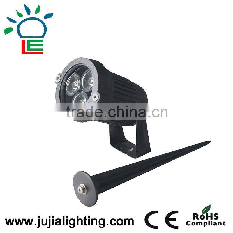 outdoor led garden spotlight 3watt with spike