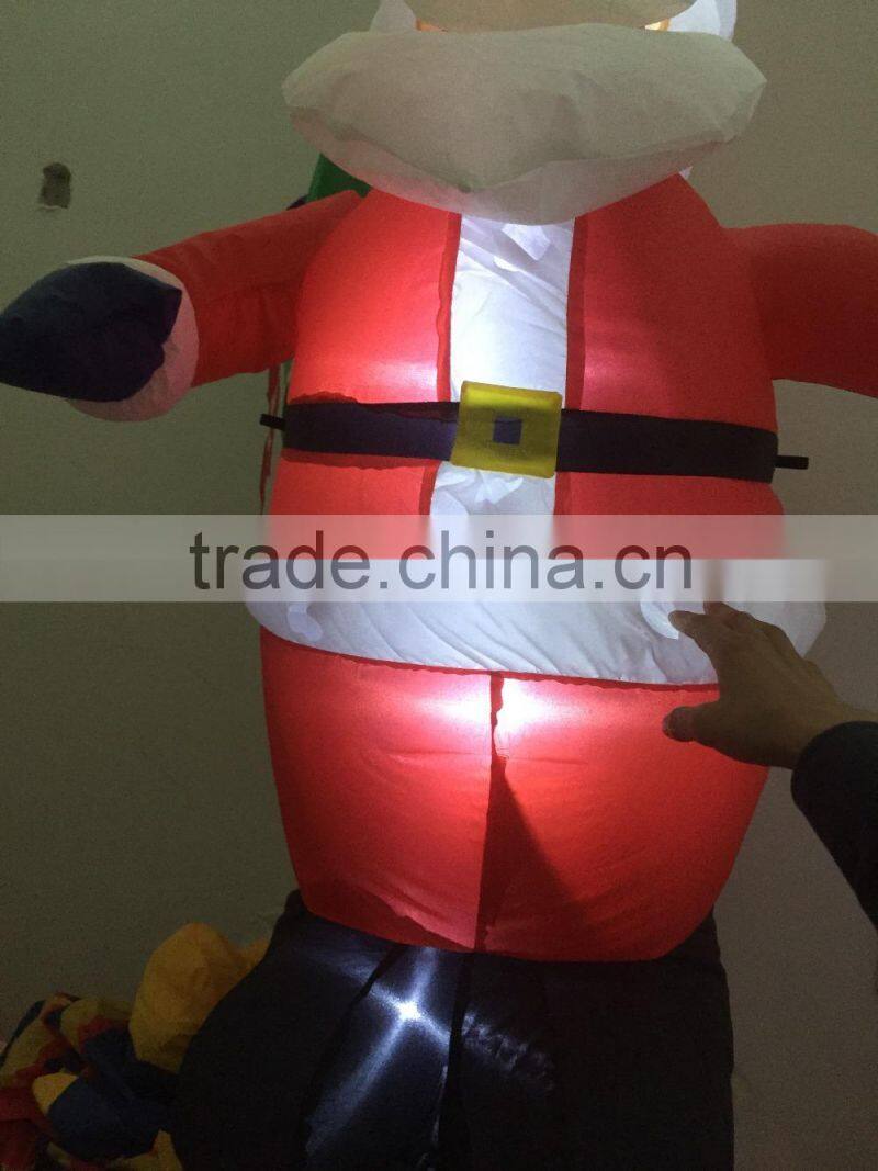 DJ-143R 8ft indoor outdoor led Santa Claus sofa inflatable christmas decoration