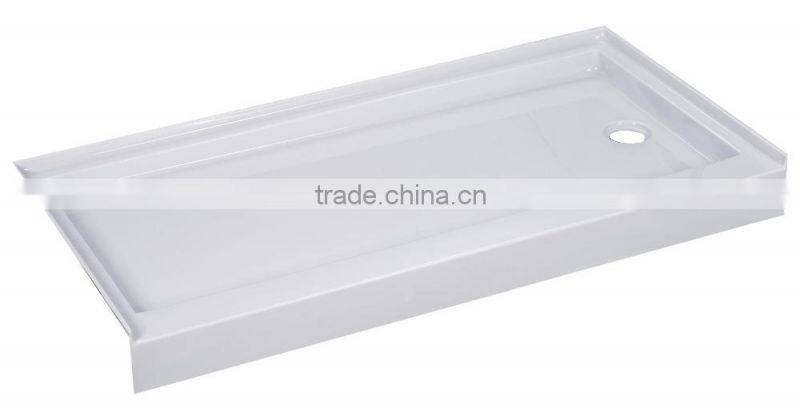 North America market UPC/cUPC certified shower base for canada, three tile flange, cupc acrylic shower base
