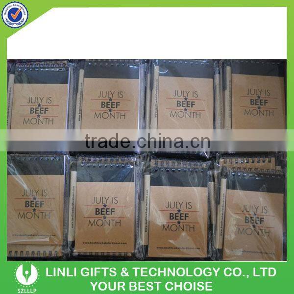 2016 fashion mini recycle notebook with ball pen