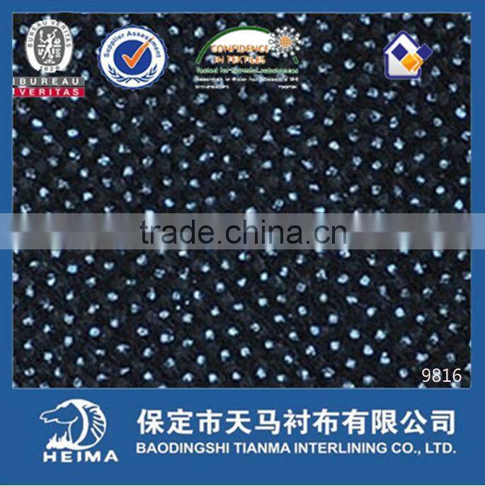 super quality nonwoven interlining fabric 9816 for suit, jacket