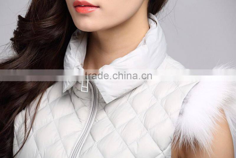 custom women down winter vest of Windproof 6058