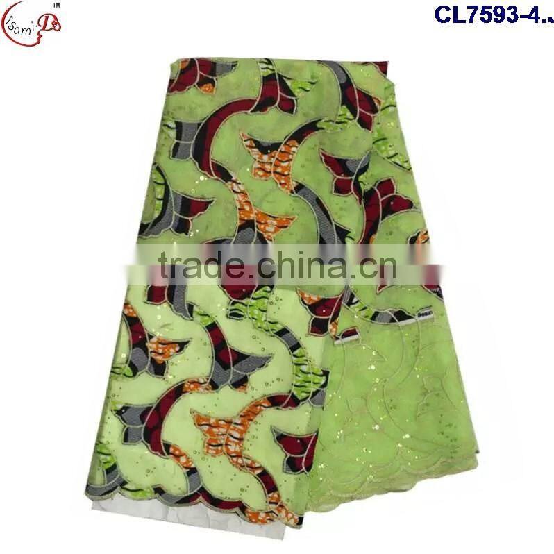 CL7593 2016 Chowleedee High quality Top Fashion Latest Design wax lace