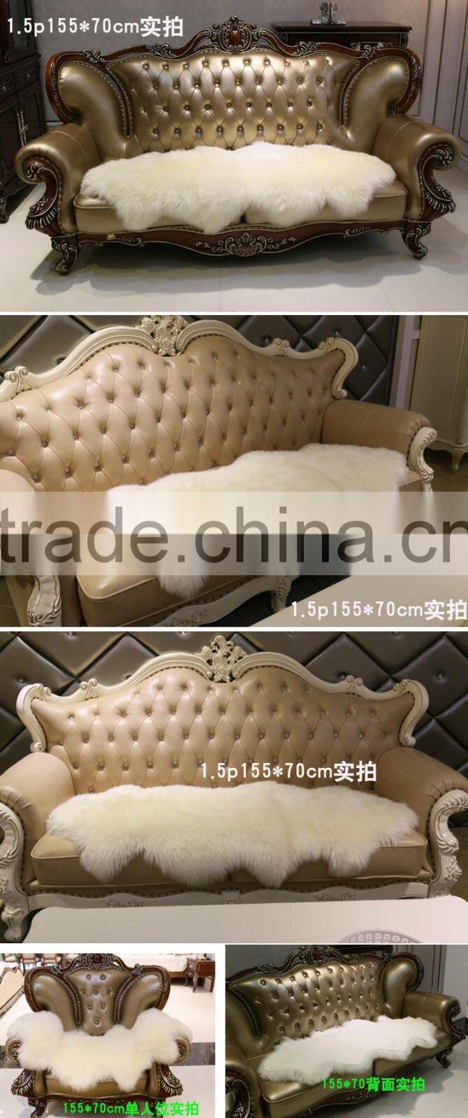 4P Australian quarto long wool sheepskin carpet, lambskin rug lamb fur carpet many colors