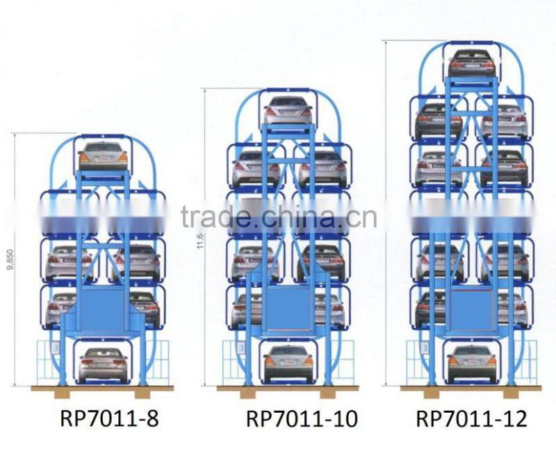 6 level rotary car parking lifts system