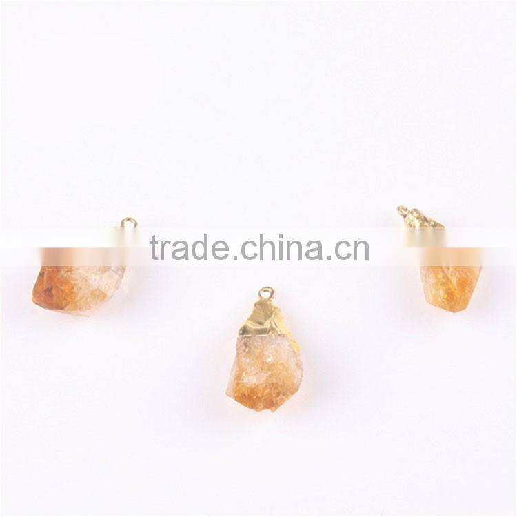 Popular Natural Stone Necklaces For Women Quartz Gem Stone Crystal pendant Necklace--OEM welcome