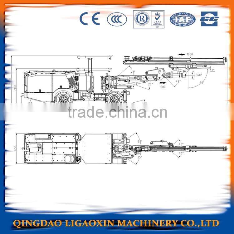 2016 top design drilling machine with 3000 m deep hole drilling rig.