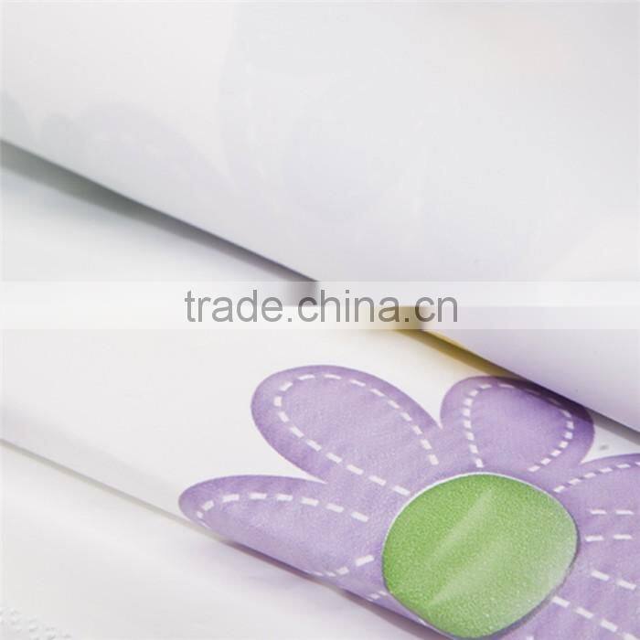 Flower design shower curtains polyester waterproof shower curtain