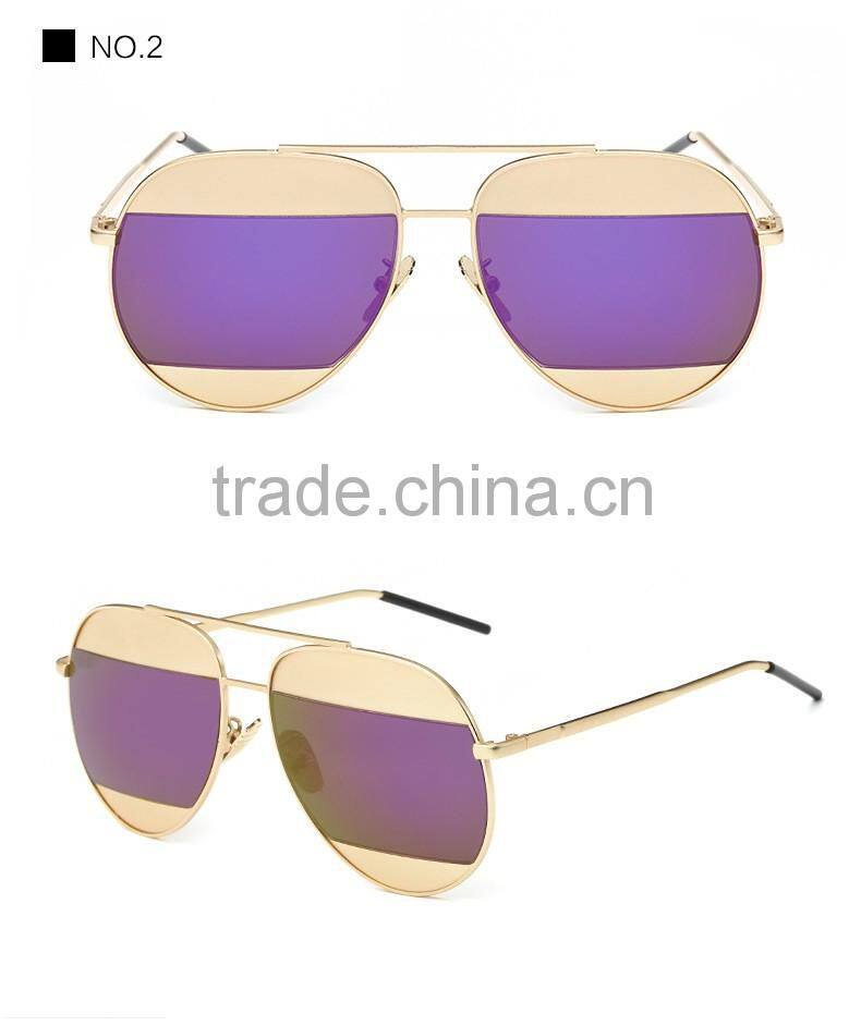 New Fashion Aviation Sunglasses Women Brand Designer Mirror Coating Vintage Copper Frame Ladies Sun Glasses for Women Men CC5063