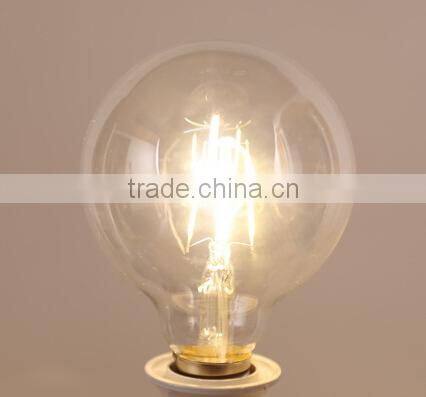 360 degree vintaged CE ROHS 2W 4W globe G95 led bulb 2700K 2 years warranty