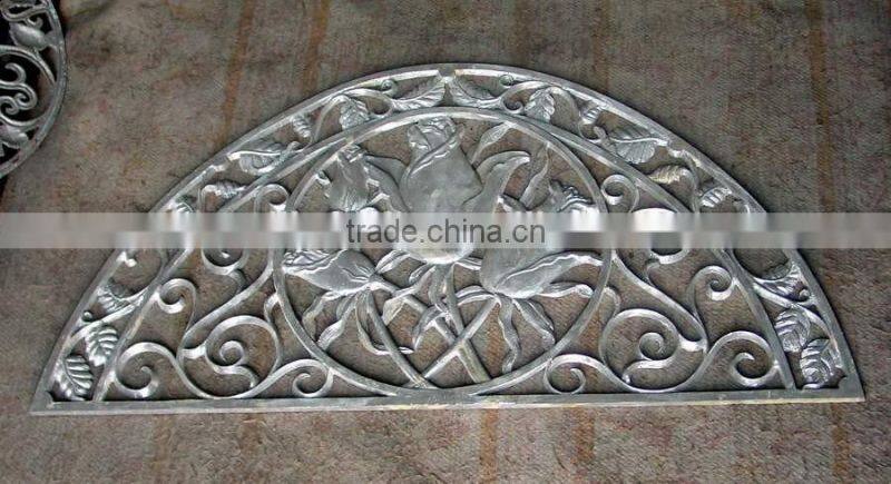 metal doormat half round shape