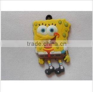 lovely girl soft pvc angel keychain/rubber keychain