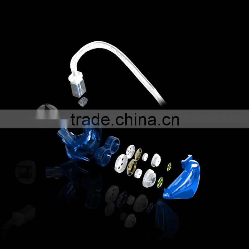 New products dual driver earphone balanced armature earbuds free sample headphones for mobile phone/mp3 players