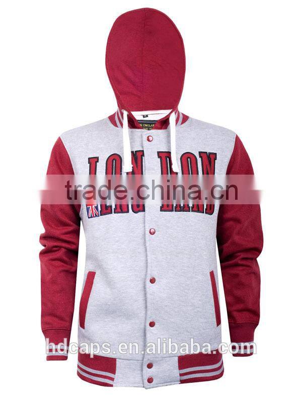 Custom fashion two color hoodies/custom made hoodies